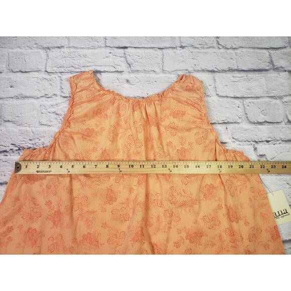 NEW A.N.A Women's Size XL Orange Floral Open Back Tank Top Blouse - Picture 6 of 6
